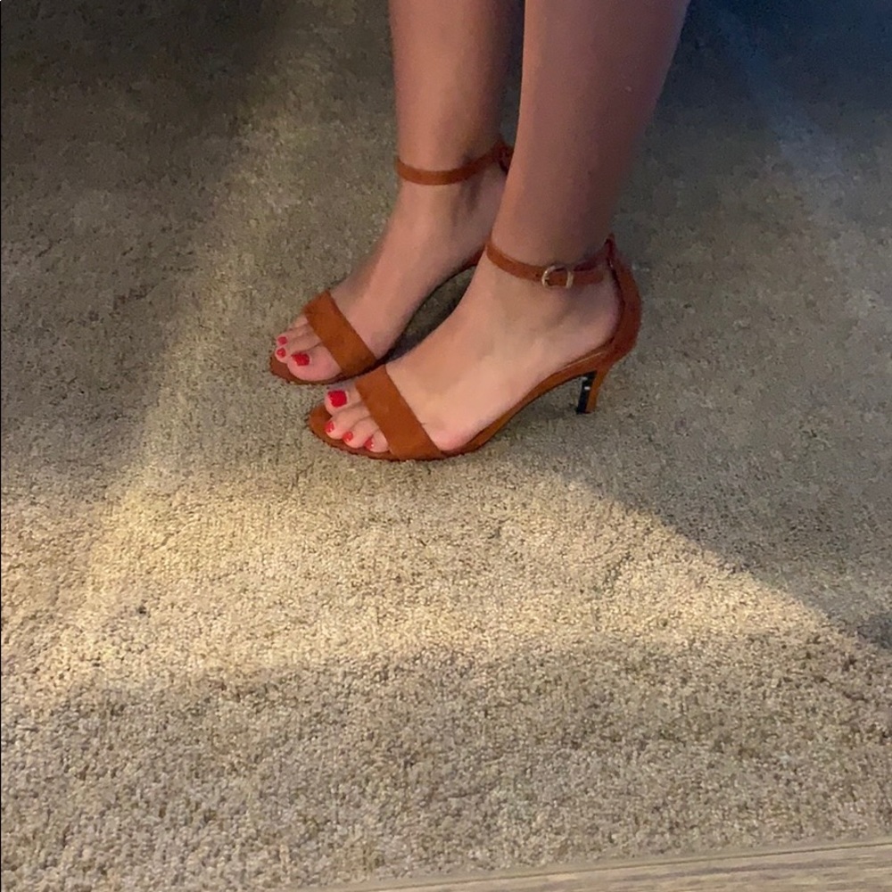 Orange Kitten Heels